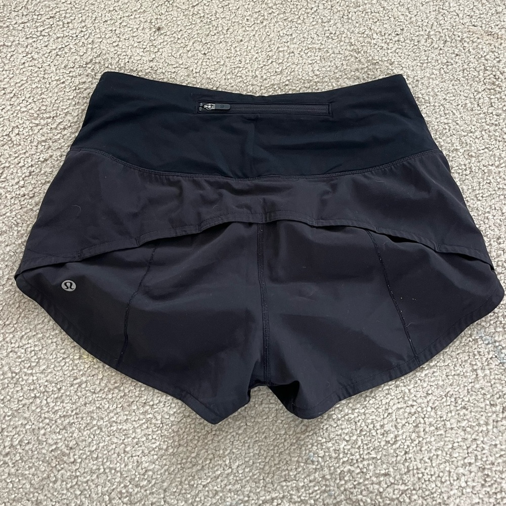 Black Lululemon speed up shorts